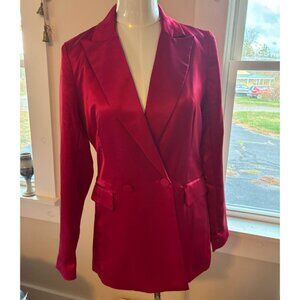 House of Harlow 1960 Red Satin Blazer